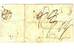 FRANCE REVOLUTION SMUGGLED GB MAIL Letter 1795 Posted *Liverpool* Guernsey MC19a