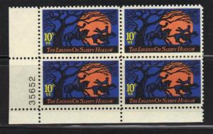 #1548 MNH pb/4 10c Sleepy Hollow 1974 Issue