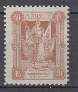 1920 Marienwerder Single Michel 36 MNH