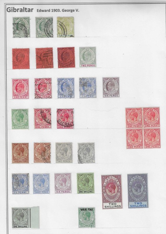 GIBRALTAR Collection QV-QEII of approx. 430 stamps, mainly - 39772