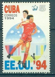 CUBA Sc# 3545 WORLD CUP OF SOCCER Football EUROPE  5c  1994 MNH