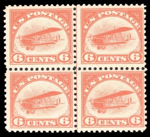 MOMEN: US STAMPS #C1 BLOCK MINT OG NH LOT #77094*