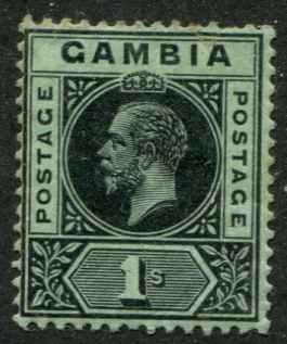 Gambia SC# 59 KGV 1shilling MH SCV $7.50