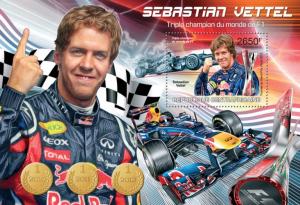 CENTRAFRICAINE 2013 SHEET SEBASTIAN VETTEL FORMULA 1 F1 SPORTS