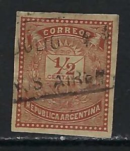 ARGENTINA 43a VFU IMPERF Z4835