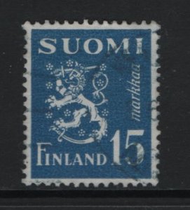 Finland    #273  used  1948   Lion  15m  blue