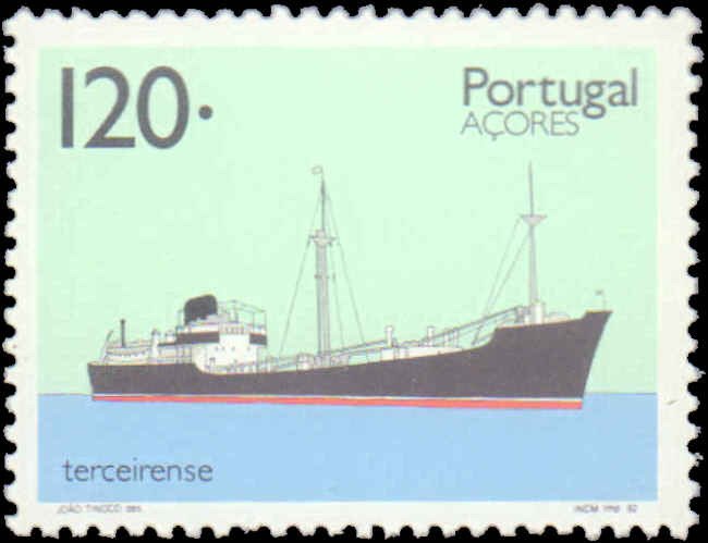 Portugal-Azores #410-413, Complete Set(4), 1992, Ships, Never Hinged