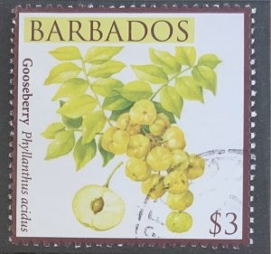 BARBADOS 2011 FRUITS $3 GOOSEBERRY SG1372 FINE USED