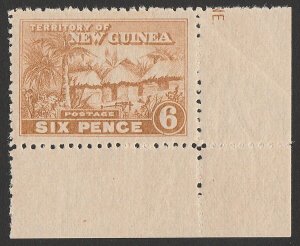 NEW GUINEA 1925 Huts 6d brown-ochre. MNH **.