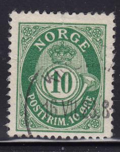 Norway 81 Post Horn and Crown 1922