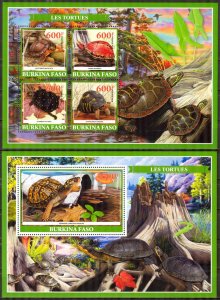 Burkina Faso 2019 Turtles Sheet + S/S MNH