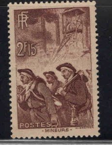 France Scott 343 MH* Miners stamp 1938