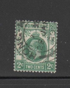 HONG KONG #130  1921  2c  KING GEORGE V    USED F-VF  d