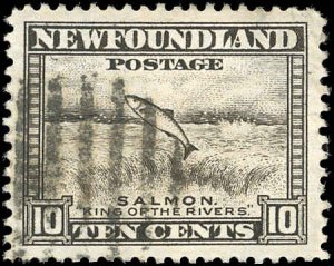 NEWFOUNDLAND Sc 260 VF/USED - 1942 10¢ - Salmon - Nice Stamp, No Faults