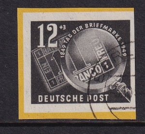 German Democratic Republic  DDR  #B21b  used 1950  12pf from sheet imperf