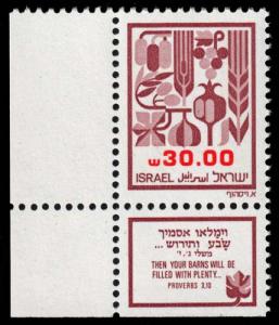 Israel - Scott 876 - Mint-Never-Hinged - Tab Single