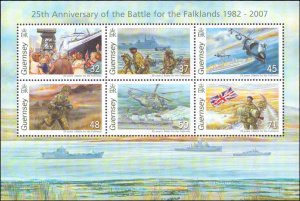 Guernsey #926-931a, Cplt Set(7), 2007, Military Related, Aviation-Airplanes, NH