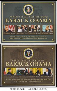 SIERRA LEONE - 2011 FORMER PRESIDENT OF USA BARACK OBAMA - SET OF 2 MIN/SHT MNH