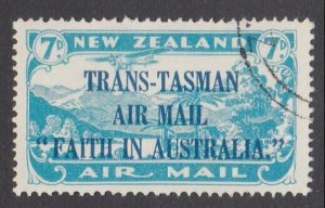 NEW ZEALAND 1934 Trans Tasman 7d fine used - ACS cat NZ$75.................M439