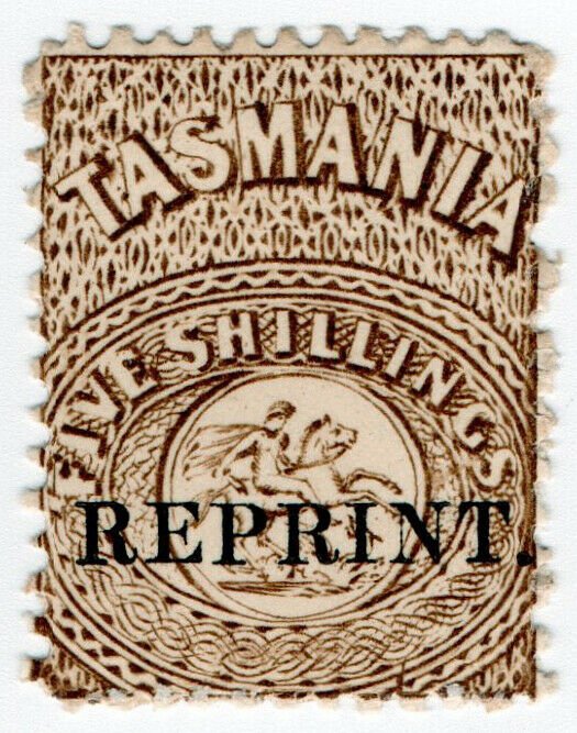 (I.B) Australia - Tasmania Revenue : Stamp Duty 5/- (1889 Reprint)