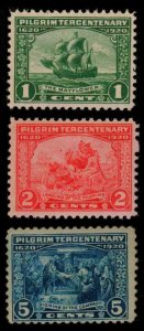 US.#548-550 PILGRIM TERCENTENARY SET of 1920 - NH/ LH - VF - $57.00 (ESP#644)