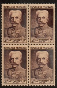 France B281 Block of four.  Mint never hinged