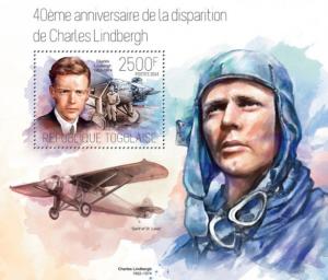 TOGO 2014 SHEET CHARLES LINDBERGH AVIATION AVIATORS tg14107b