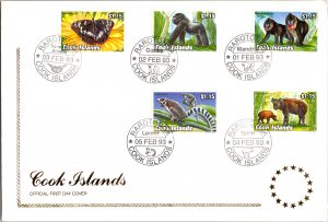 Cook Islands, Butterflies, Animals, Worldwide First Day Cover