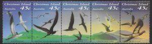 Christmas Island 349  1993  strip 5   VF NH