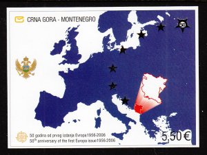 Montenegro 130 Map Souvenir Sheet MNH VF