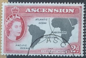 ASCENSION 1956 DEFINITIVE  2d SG60 FINE USED