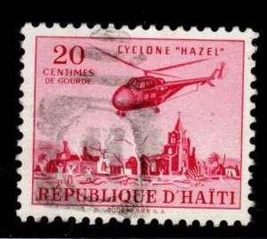 Haiti  Scott RA21 Used Postal Tax stamp,  Helicopter