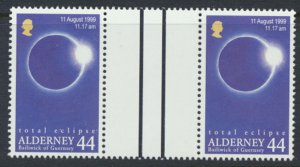 Alderney  SG A129  SC# 132 Eclipse MNH Gutter Pair see scan 