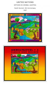 COLOR PRINTED UN - VIENNA 1979-2010 STAMP ALBUM PAGES (105 illustrated pages)