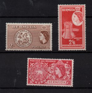 Bermuda QEII 1953 2/- to 5/- mint LHM SG146-148 WS36537