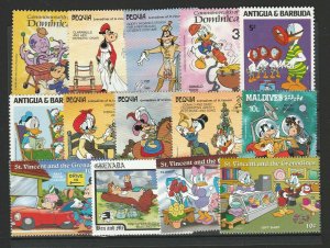 Cartoons Animated Cartoons Disney Nice Selection Topical Stamps 15708-