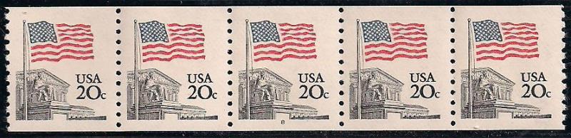 US 1895a MNH - PNC 5- Plate 8 - Flag over Supreme Court