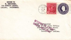 1941, Oakland, CA to Australia Air Force, Island of Ambon, See Remark (39685)