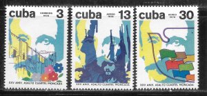 Cuba 2200, C290-C291 25th Attack on Moncada Barracks set MNH