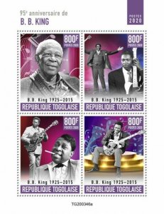 Togo Music Stamps 2020 MNH B.B. King Singers Famous People 4v M/S