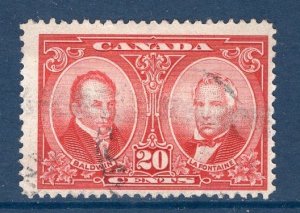 Canada   #148  used  1927  Baldwin and Lafontaine  20c