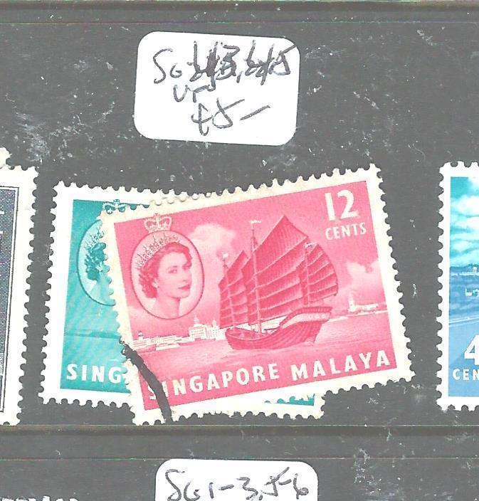 SINGAPORE  (P2704B) QEII SG 43, 45  VFU