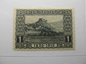 1910 Bosnia and Herzegovina 1h Grade Very Fine MH* Stamp A5P14F9-