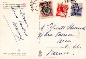 Mixed Italy/Vatican - Illustrated postcard sent from Rome