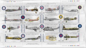 Canada #1808  Canadian Air Force  pane of 16  (MNH CV $20.00