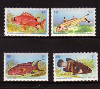 FIJI SC# 536-539 1984 shallow water fish stamps set of 4 MNH