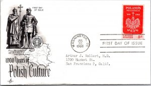 FDC 1966 SC #1313 Artcraft Cachet - Washington DC - Single - F77263