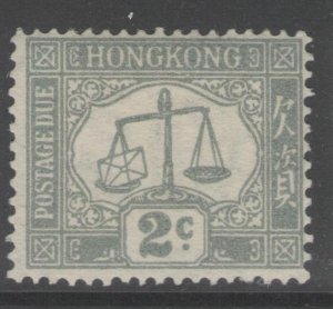 HONG KONG SGD6 1938 2c GREY MTD MINT