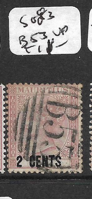 MAURITIUS (P2608B) QV 2C SURCH SG 83  VFU