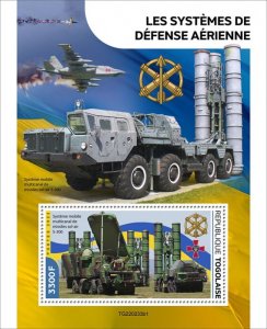 TOGO - 2022 - Ukrainian Air Defence Systems-Perf Souv Sheet #1-Mint Never Hinged